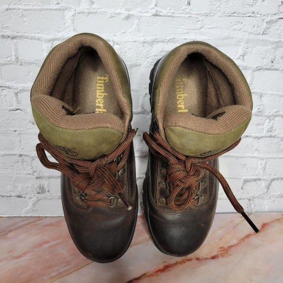 Timberland Hiking Boots Classic Leather Euro Hiker Ankle 95310 Womens 6 Brown - Picture 6 of 8